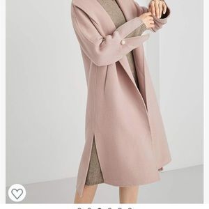 Light pink wool Swing coat